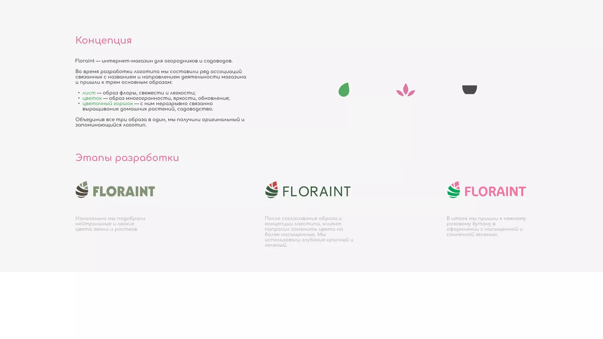 Создание логотипа и интернет-магазина «FLORAINT» в Сланцах